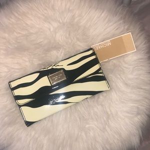 Michael Michael Kors zebra flat continental wallet